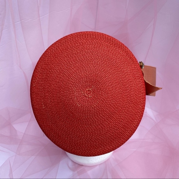 Vintage Orange Bucket Cloche Hat - Picture 8 of 9
